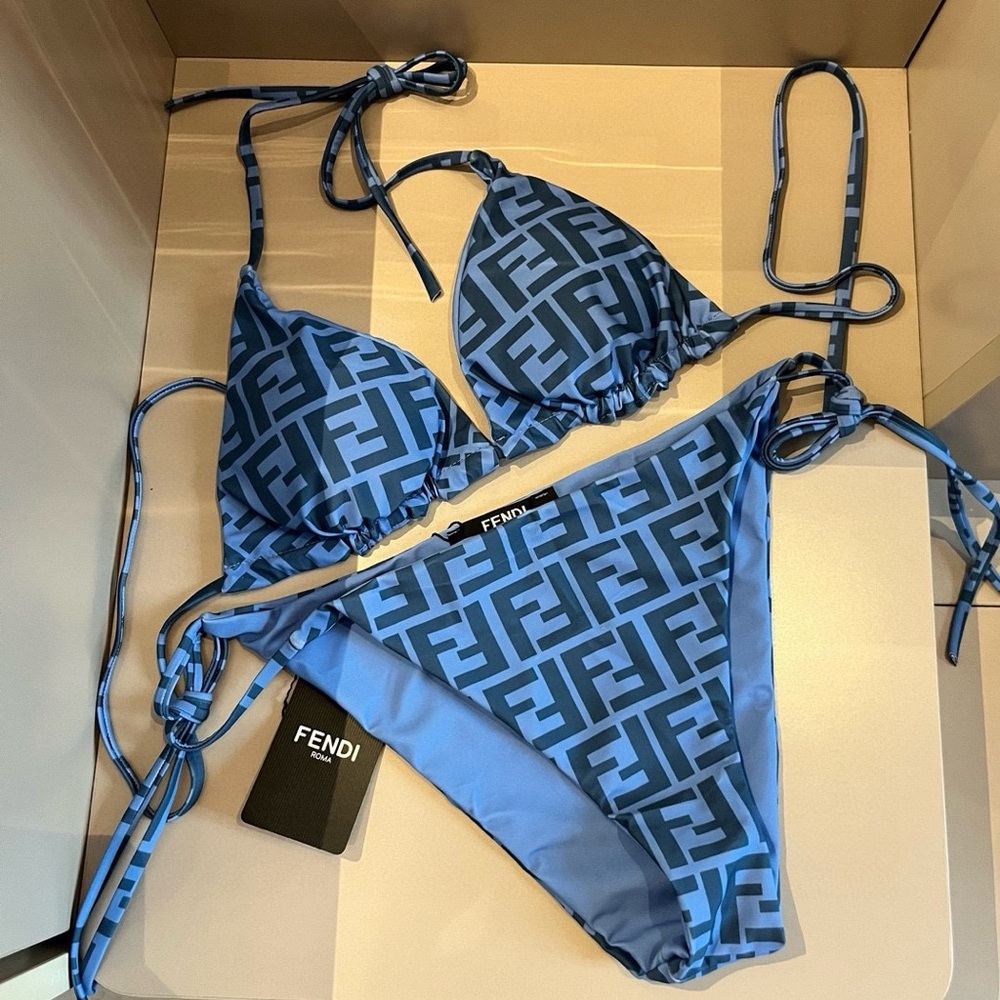 Fendi Blue Women's Split Bikini Size: M